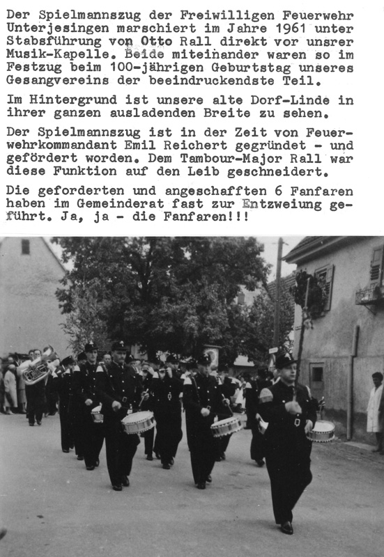 FW Spielmannszug 1961 Festzug  100 Jahre Gesangverein